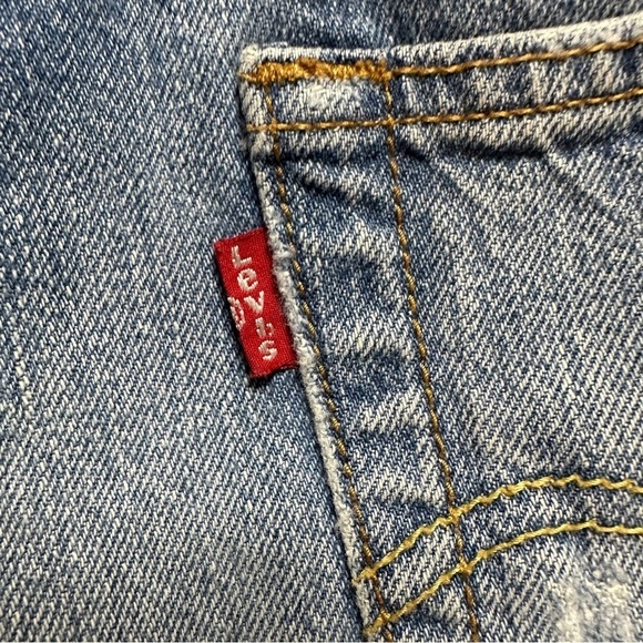 Levi’s 501 Distressed Button Fly Cutoff Jean Shorts Size 26 - Picture 2 of 8